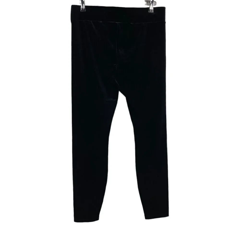 J. Crew Stretch velvet leggings size Large Black